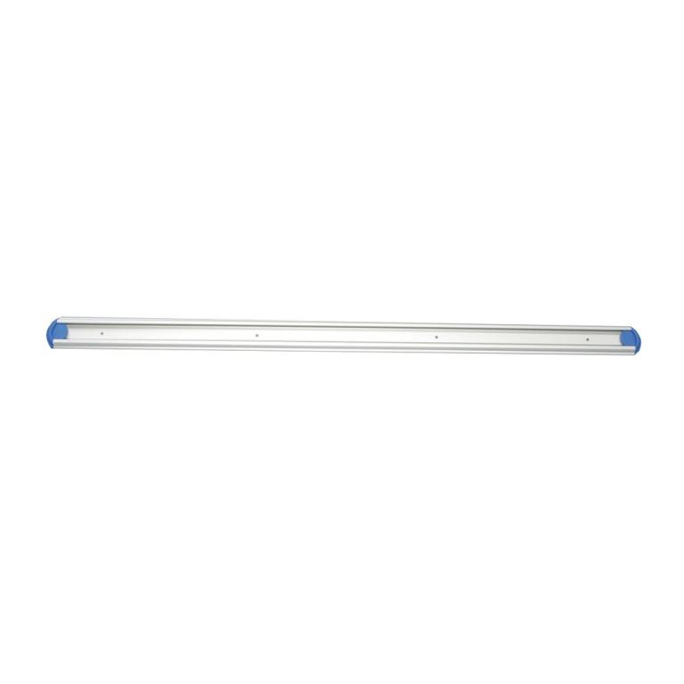 Image Gerätehalterschiene, 90 cm inklusive 2 farbige Endkappen | blau Wandschiene aus Aluminium für Hygiene-Wandhaltersystem/Gerätehalter, passender Halter ||70598||